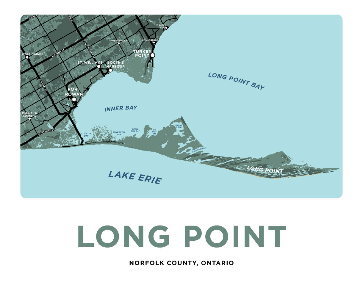 Long Point Map Print - Full Point