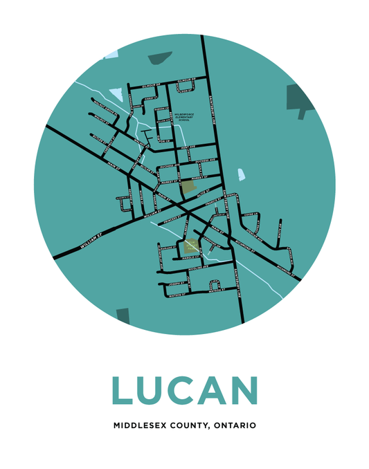 Lucan Map Print