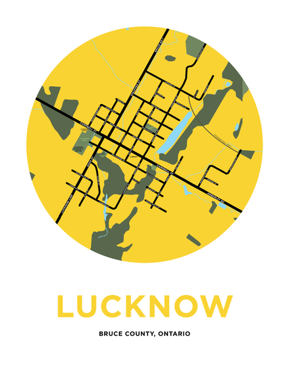 Lucknow Map Print