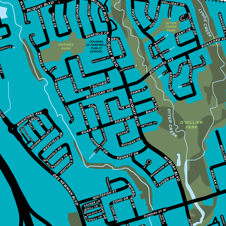 Lynde Creek Neighbourhood Map