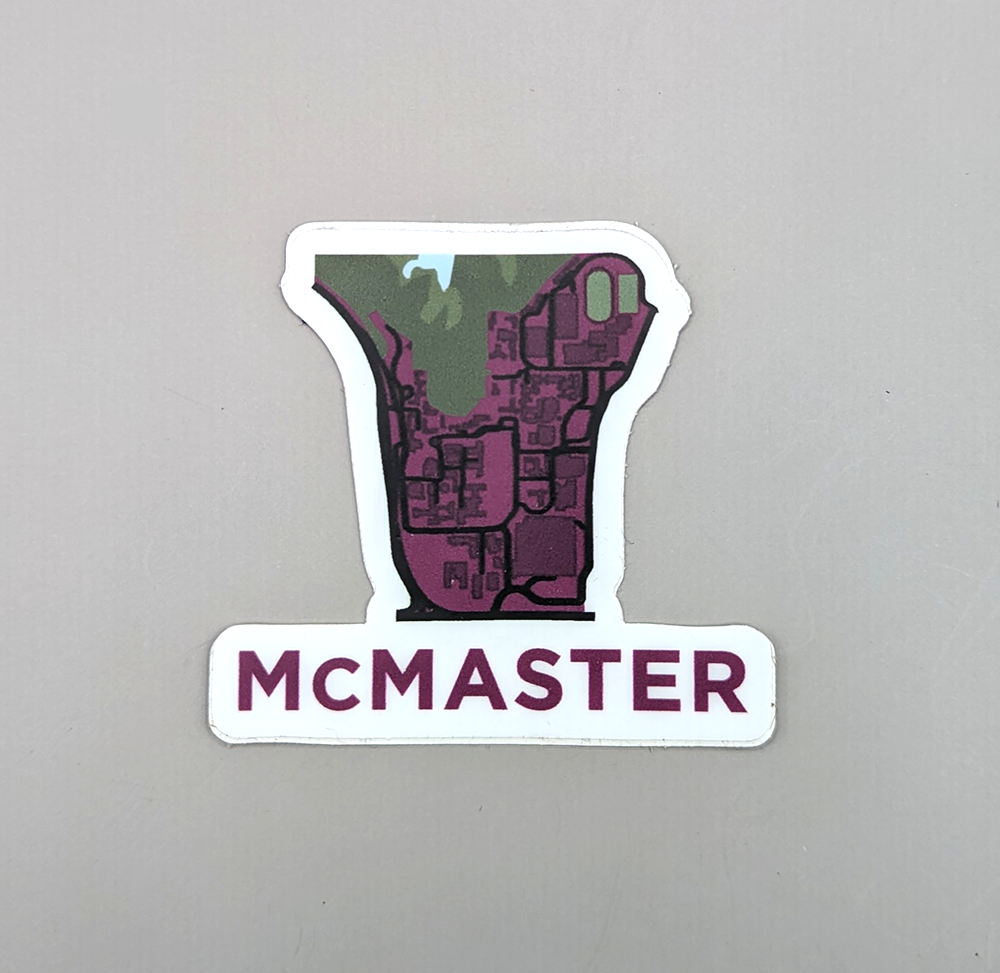 Mcstate Sticker McMaster Map Sticker – Jelly Brothers