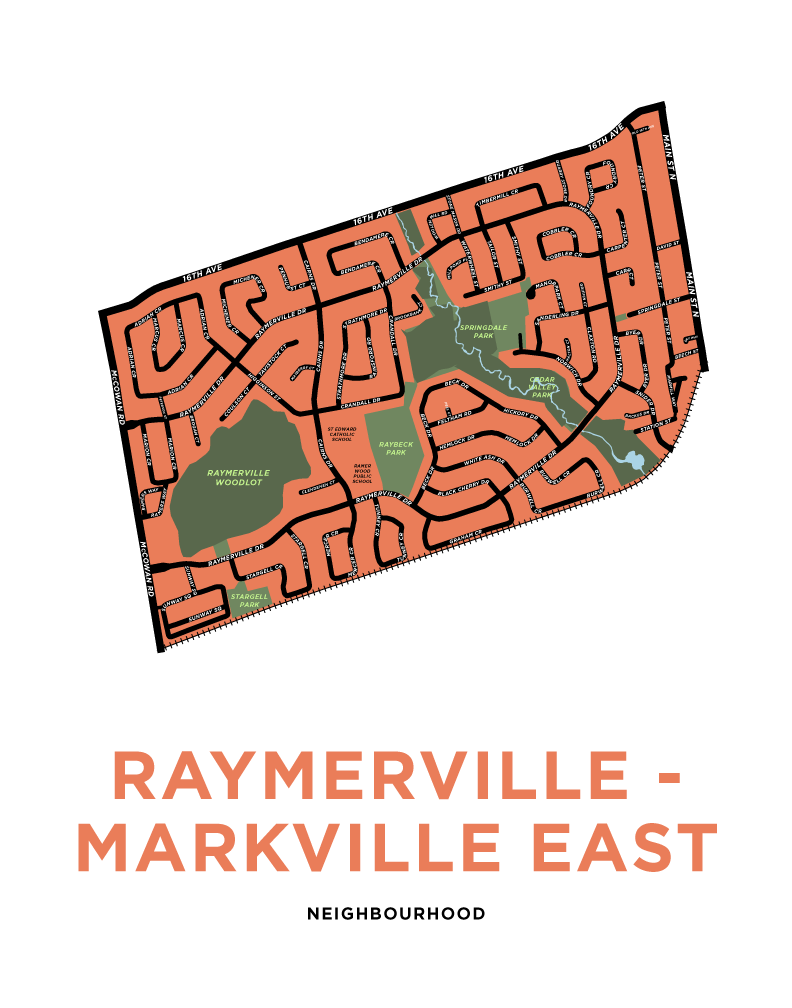 Raymerville Neighbourhood Map Print