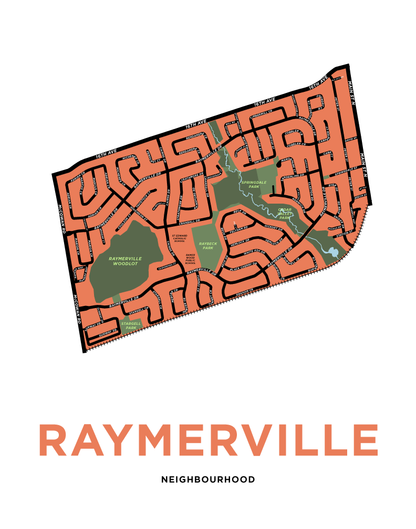 Raymerville Neighbourhood Map Print