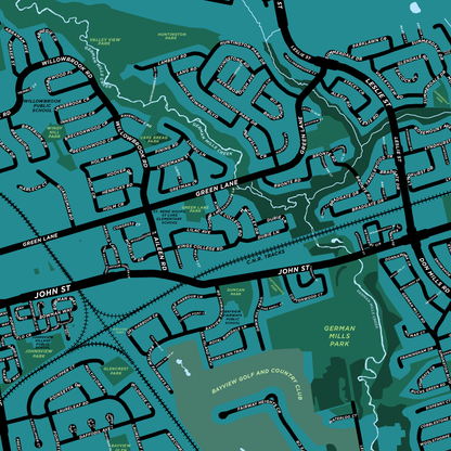 Thornhill Neighbourhood Map Print (Markham)