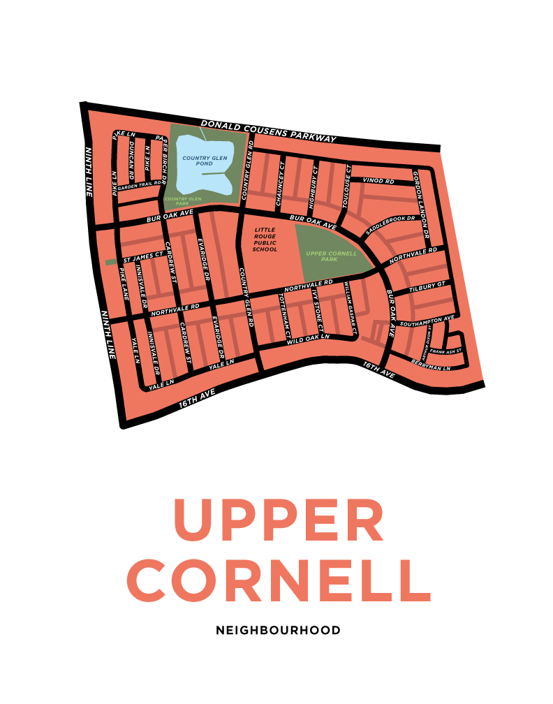 Upper Cornell Neighbourhood Map Print
