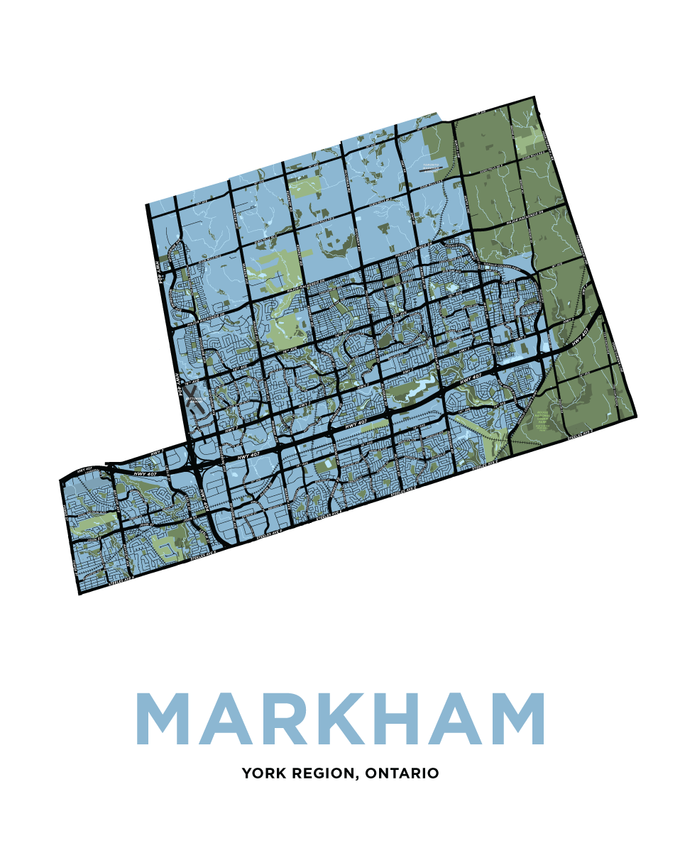 First Markham Place Map Markham Map Print – Jelly Brothers