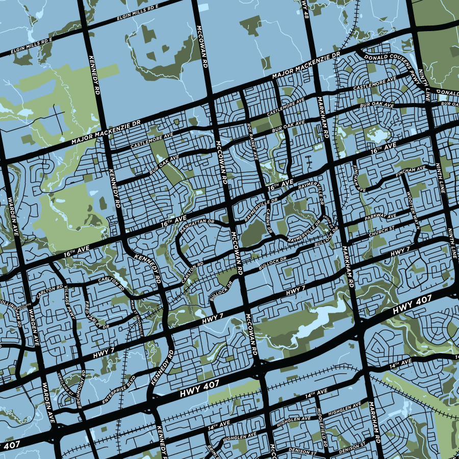 First Markham Place Map Markham Map Print – Jelly Brothers