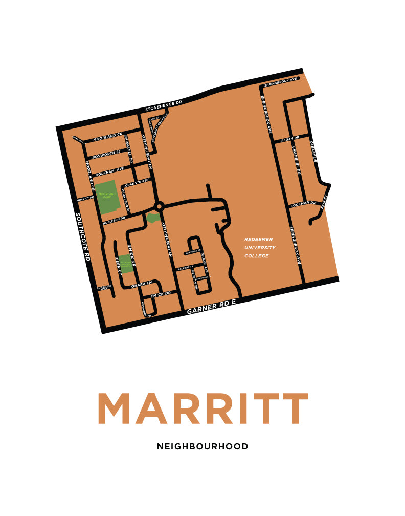 Marritt Neighbourhood Map Print