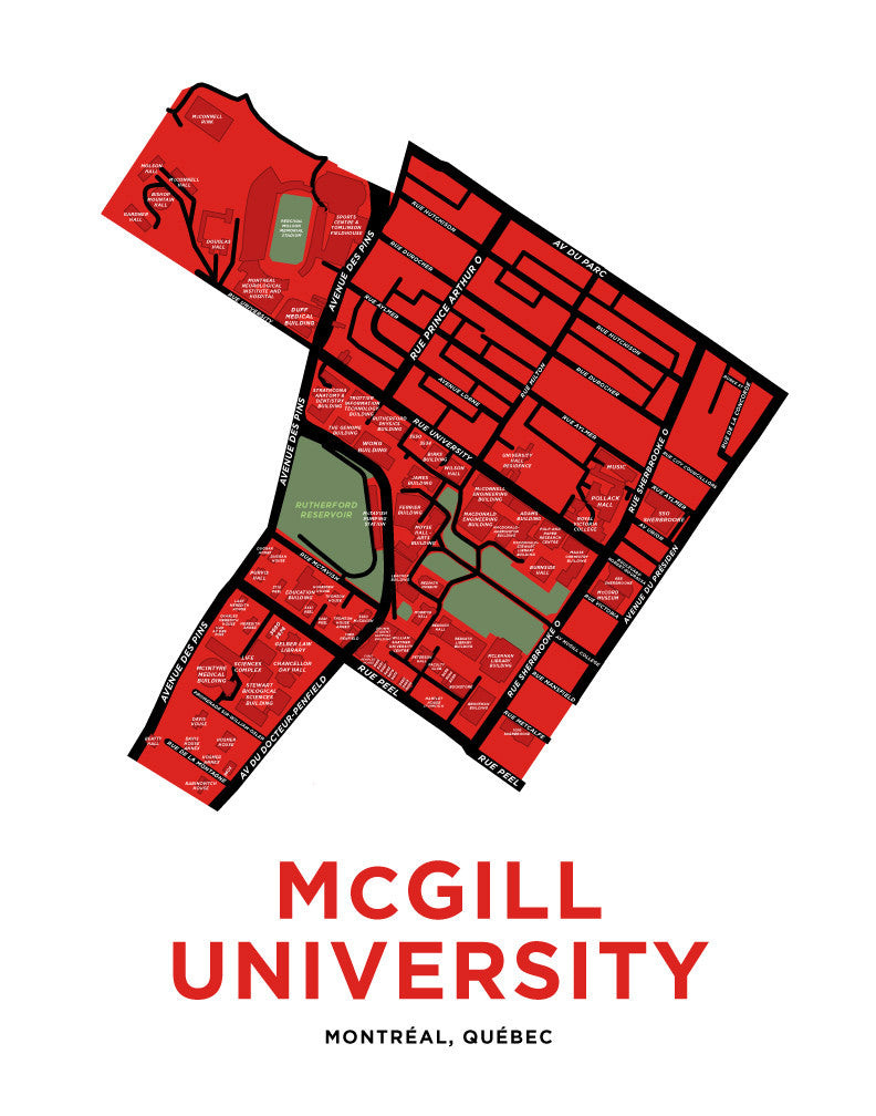 McGill University Map Print