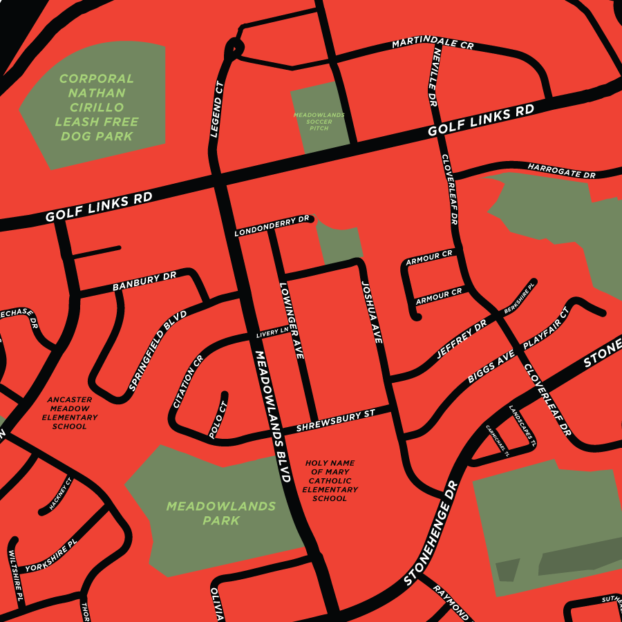 Meadowlands Neighbourhood Map