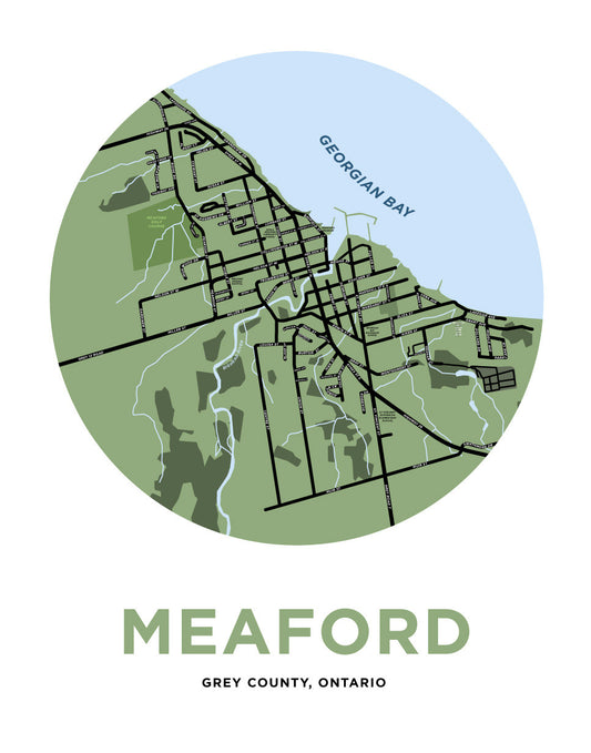 Meaford Map Print