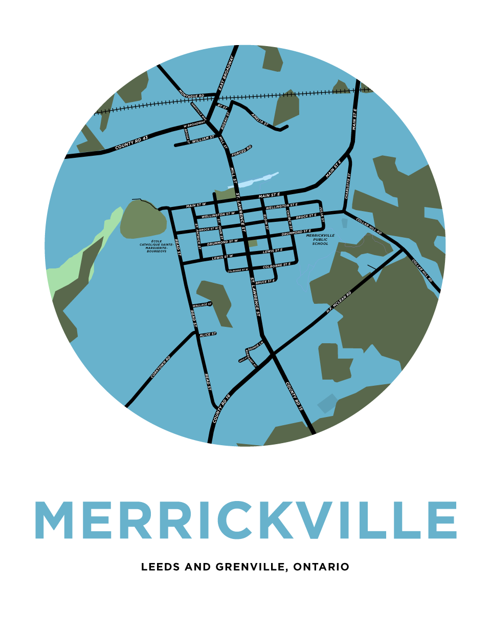 Merrickville Map Print