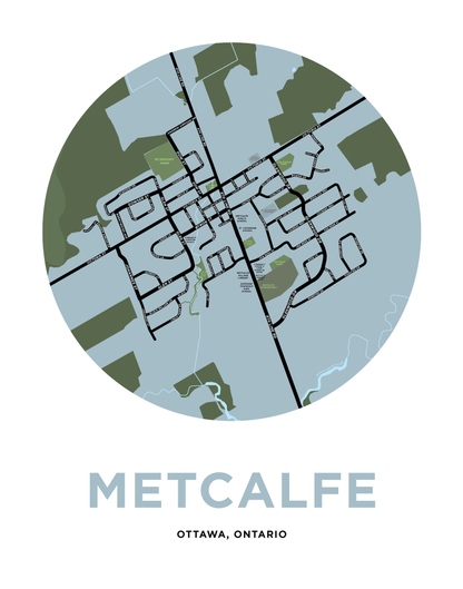 Metcalfe Map Print