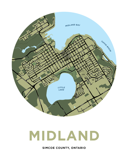Midland Map Print