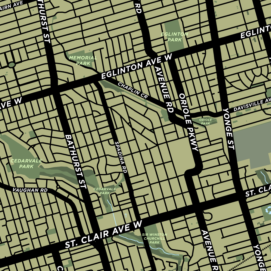 Midtown Toronto Map Print – Jelly Brothers