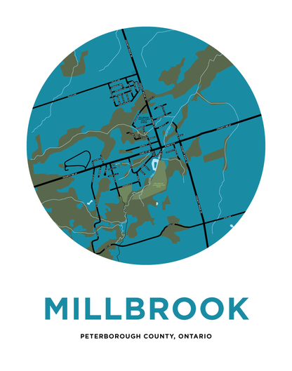 Millbrook Map Print
