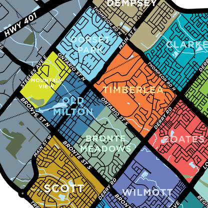 Milton Urban Neighbourhoods Map