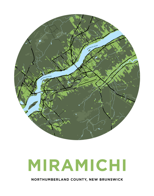 Miramichi Map Print