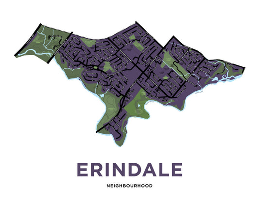 Erindale Neighbourhood Map Print