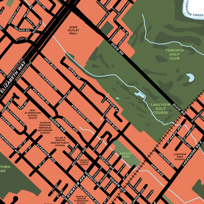Lakeview Neighbourhood Map Print