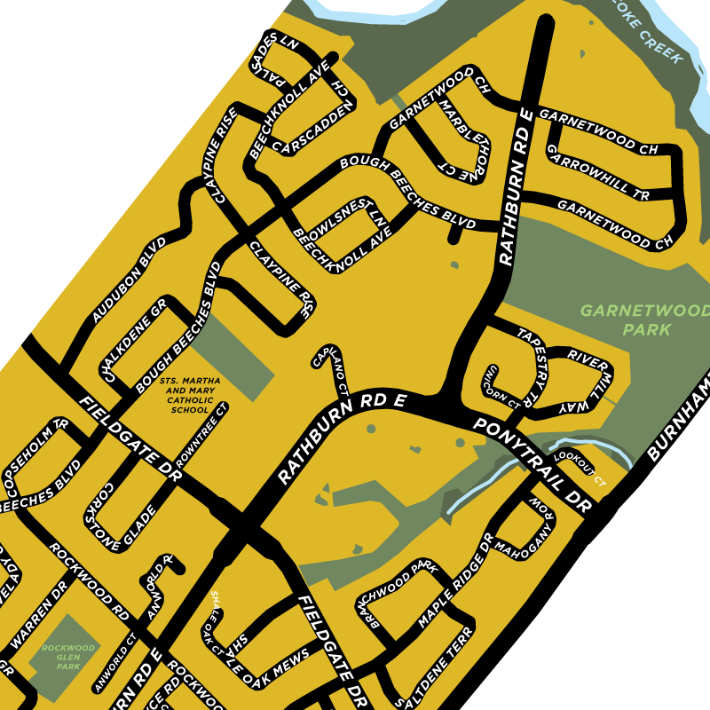 Rathwood Neighbourhood Map Print
