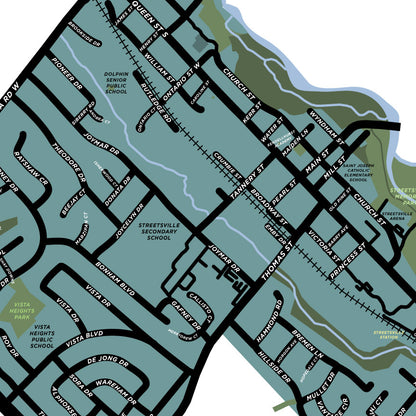 Streetsville Neighbourhood Map Print