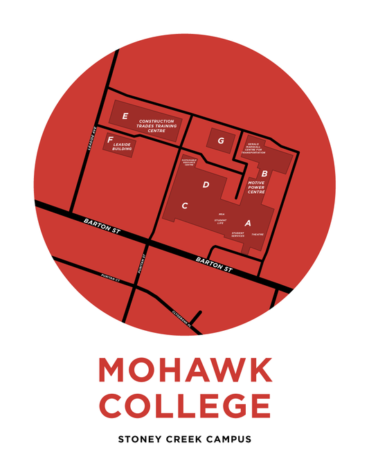 Mohawk College Stoney Creek Campus Map Print