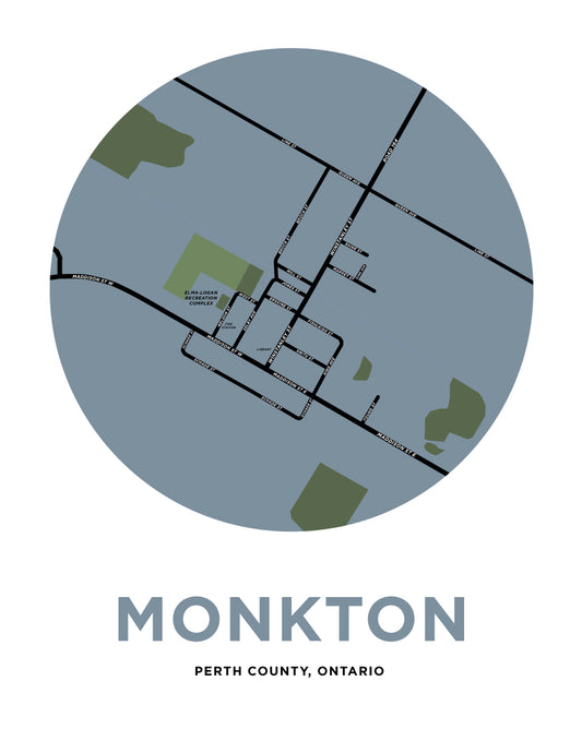 Monkton Map Print