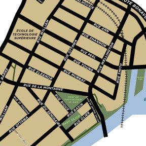 Griffintown Neighbourhood Map Print (Montréal)
