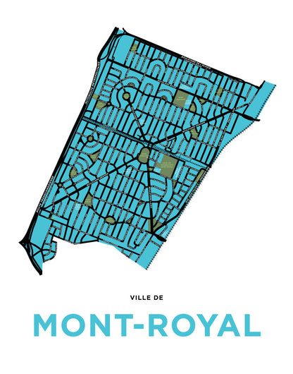 Town of Mont-Royal Map Print (Extended Version)