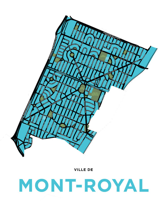 Town of Mont-Royal Map Print (Residential Only)