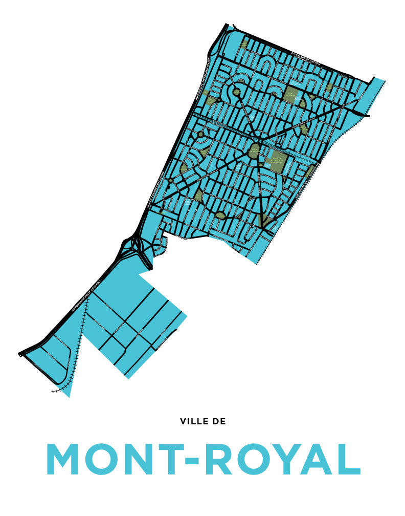 Mont-Royal Town Map Print