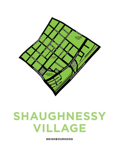 Shaughnessy Village Neighbourhood Map Print (Montréal)