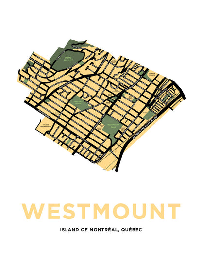 Westmount, Québec Map Print
