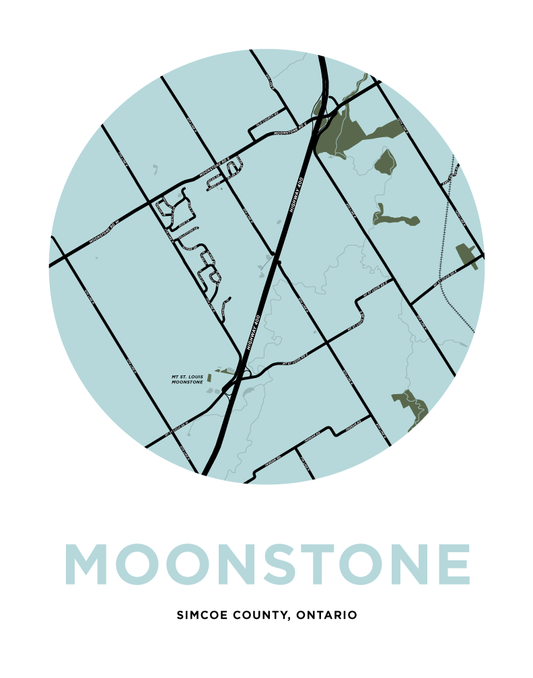 Moonstone Map Print