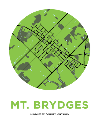 Mt. Brydges Map Print