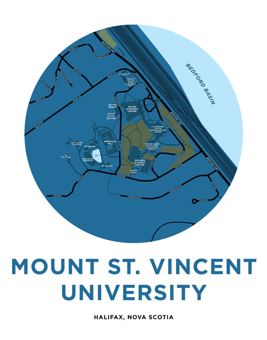 Mount Saint Vincent University Campus Map Print