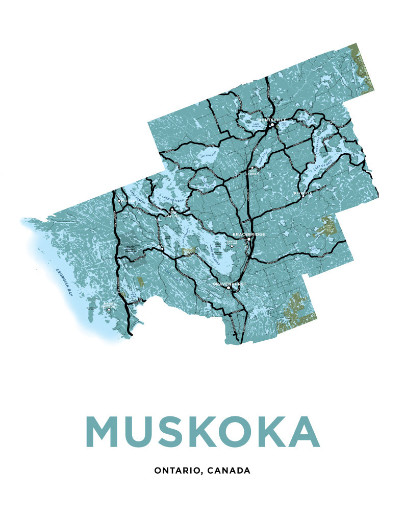 Muskoka District Municipality Map Print