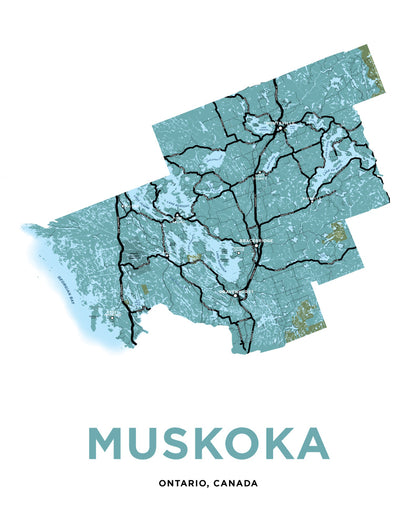 Muskoka District Municipality Map Print