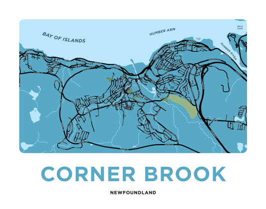 Corner Brook Map Print