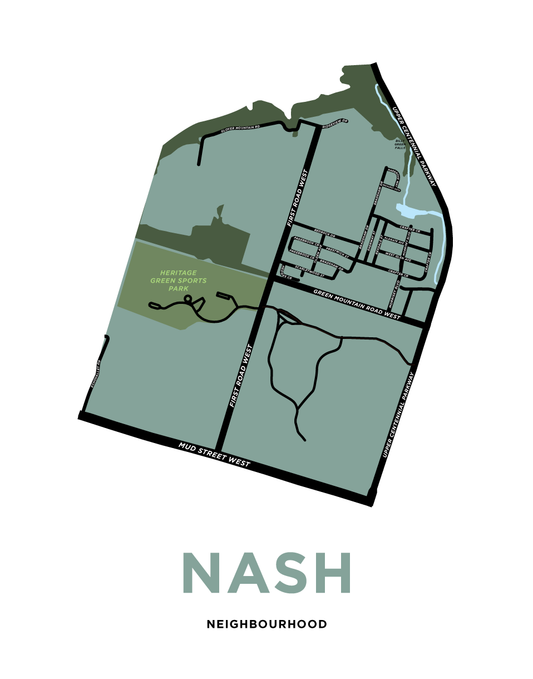 Nash Neighbourhood Map Print