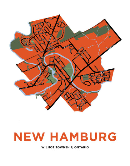 New Hamburg Map Print (Waterloo Region)