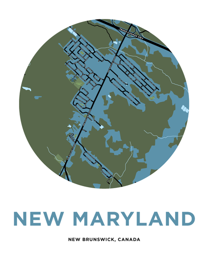 New Maryland Map Print