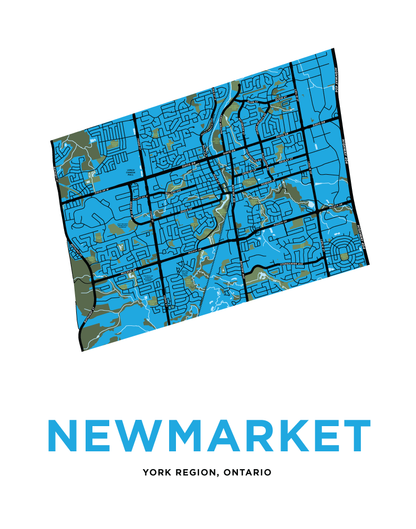 Newmarket Map Print