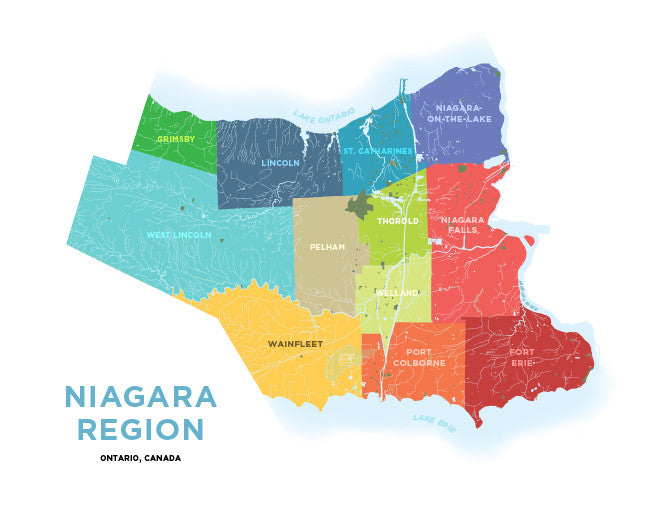 Niagara Region Map Print