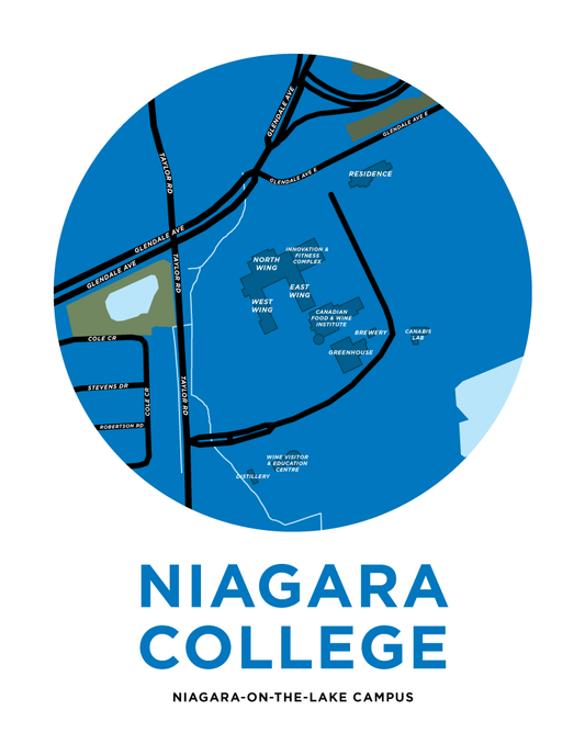 Niagara College - Niagara-On-The-Lake Campus Map Print