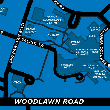 Niagara College - Welland Campus Map Print