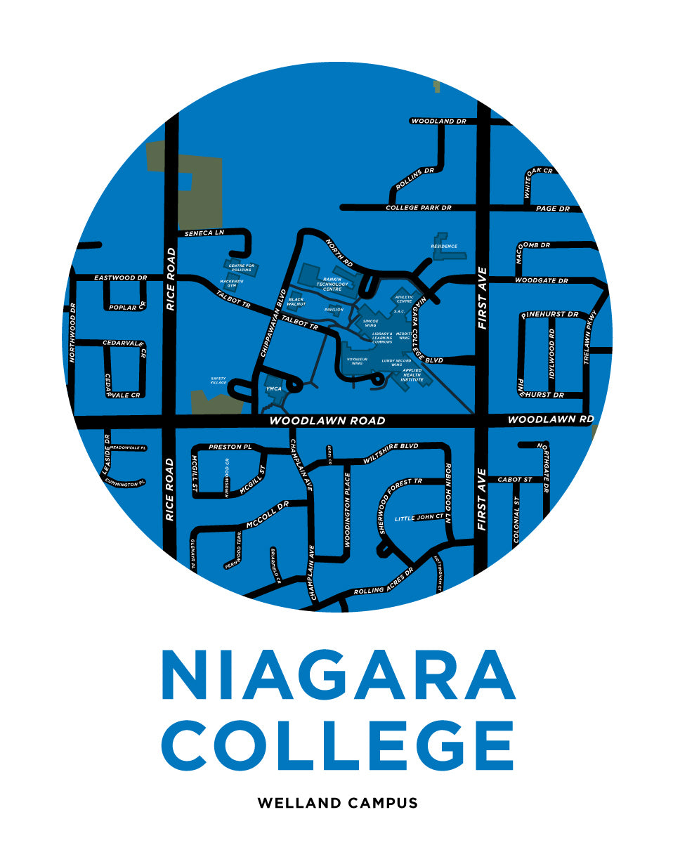 Niagara College - Welland Campus Map Print