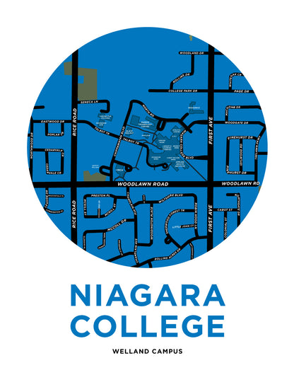 Niagara College - Welland Campus Map Print