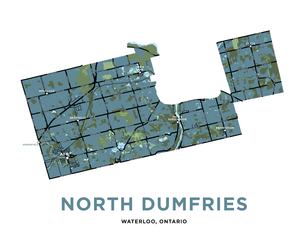 North Dumfries Township Map Print